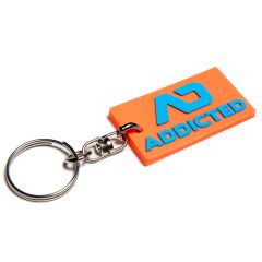 Addicted  Rubber Keyring AC223 Neon Orange