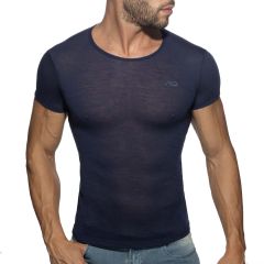 Addicted Thin Flame T-Shirt AD1109 Navy