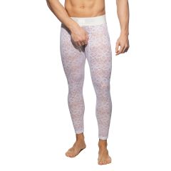 Addicted Flowery Lace Bottomless Long John AD1175 White