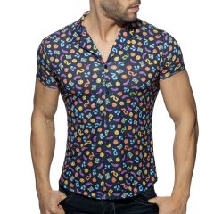 Addicted Emoji Shirt AD1239 Navy