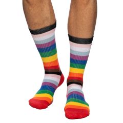 Addicted Inclusive Rainbow Socks AD1252 White