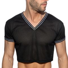 Addicted Slam V-Neck Crop Top AD1274 Black