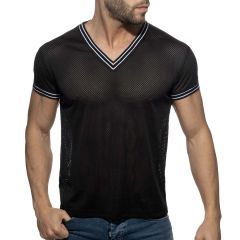 Addicted Slam V-Neck T-Shirt AD1280 Black