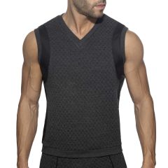 Addicted Gridlock Tank Top AD1333 Charcoal