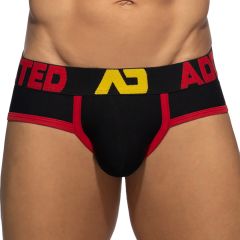 Addicted Tricolor Pique Brief AD1349 Black