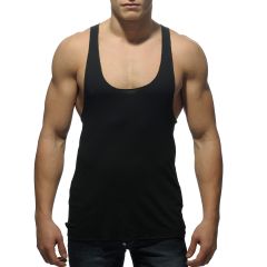 Addicted Tank Back Printed AD340 Black