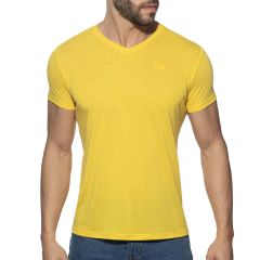 Addicted Basic V-Neck T-Shirt AD423 Yellow