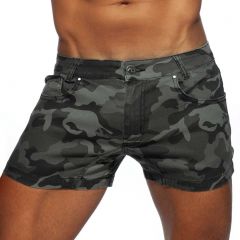 Addicted Camo Short Jeans AD829 Grey Camo