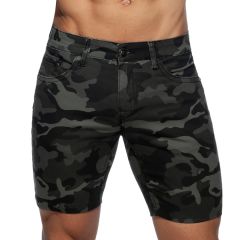 Addicted Camo Bermuda Jeans AD913 Grey Camouflage