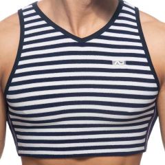 Addicted Sailor Velvet Crop Top AD944 Navy