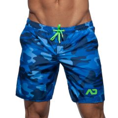 Addicted Camouflage Swim Long Short ADS095 Navy