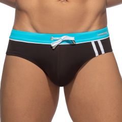 Addicted Sport Detail Binding Swim Brief ADS109 Brown