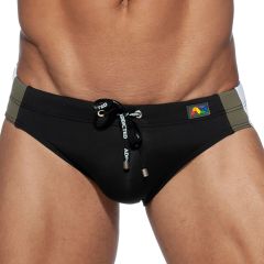Addicted Stripes Basic Swim Brief ADS211 Black