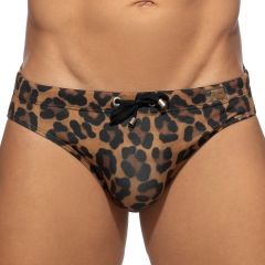 Addicted Leopard Swim Brief ADS314 Brown