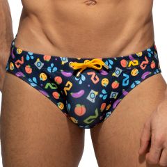 Addicted Emoji Swim Brief ADS325 Navy