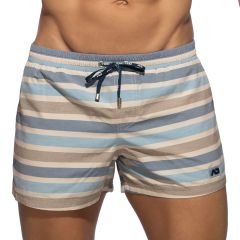 Addicted Retro Stripes Swim Shorts ADS351 Sky Blue