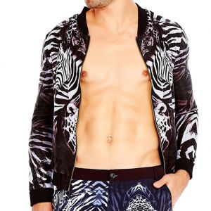 Aqua Blu Unisex Primal Bomber Jacket A8092PR Multi