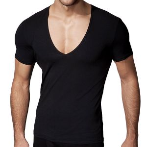 Doreanse Deep V Neck Tee 2820 Black