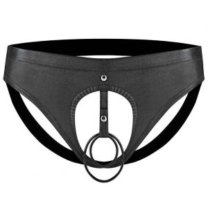 Male Power Extreme Double Ring Jock 371-004 Black