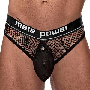 Male Power Cockpit C-Ring Thong 410-260 Black