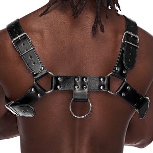 Male Power Leather Aries Harness 590-266 Black