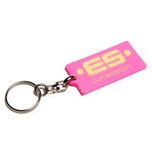 ES Collection ES Rubber Keyring AC216 Neon Pink