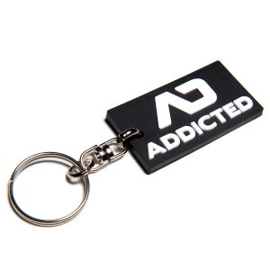 Addicted  Rubber Keyring AC223 Black