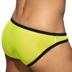 Addicted Fever Mesh Bikini Brief AD1332 Neon Yellow