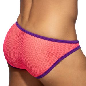 Addicted Fever Mesh Bikini Brief AD1332 Neon Pink