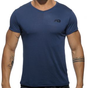 Addicted Basic V Neck T-Shirt AD423 Navy