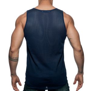 Addicted Double Stripe Tank Top AD671 Navy