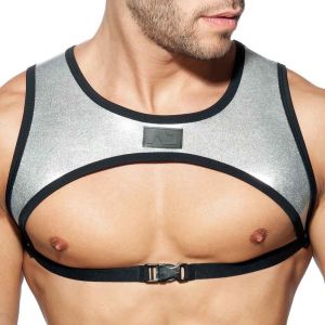 Addicted Party Stripe Harness AD857 Silver