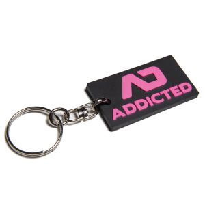 Addicted  Rubber Keyring AC223 Pink