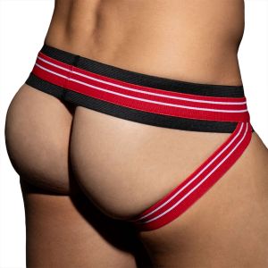 Addicted Double Stripe Jockstrap ADF114 Red