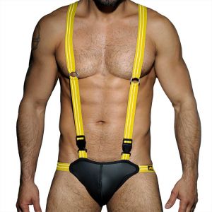 Addicted Singlet Jock ADF25 Yellow