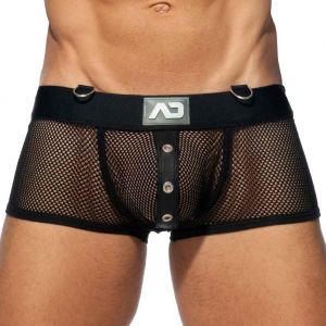 Addicted Fetish Mesh Mixed Bottomless Trunk ADF78 Black