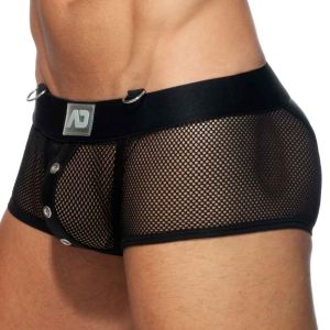 Addicted Fetish Mesh Mixed Bottomless Trunk ADF78 Black
