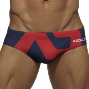 Addicted Extra Large AD Logo Swim Brief ADS045 Navy