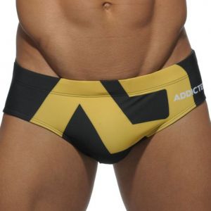 Addicted Extra Large AD Logo Swim Brief ADS045 Black