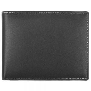 Stewart Stand Stainless Steel Leather Bifold Wallet BF2002 Black