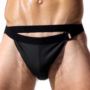 Rufskin Char Double Waisted Rubberized X Brief Matte Black