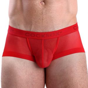 Cocksox Mesh Trunk CX68ME Fiery Red