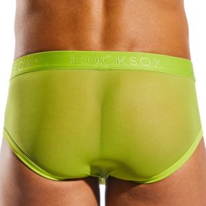 Cocksox Mesh Sports Brief CX76ME Citrus Green