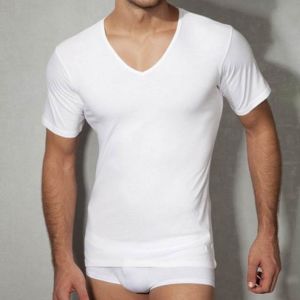 Doreanse V Neck T Shirt 2810 White