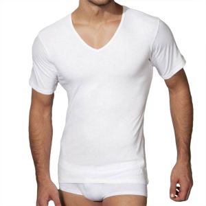 Doreanse V Neck T Shirt 2810 White