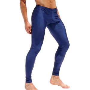 Rufskin Lunge Metallic Shine Nylon Sport Leggings Navy