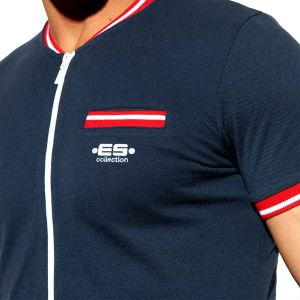 ES Collection Full Zip Mao Polo POLO30 Navy