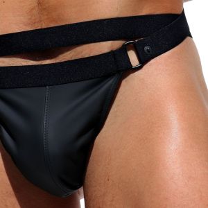 Rufskin Fallon Stretch Rubber Thong Black