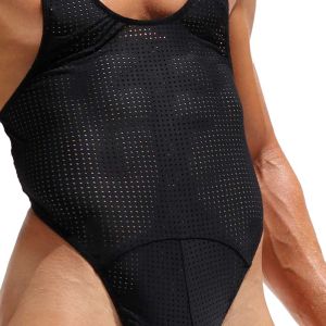 Rufskin Oraan Mesh Thong Bodysuit Black