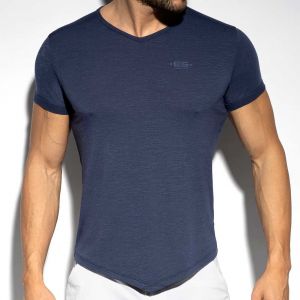 ES Collection V-Neck Flame T-Shirt TS283 Navy